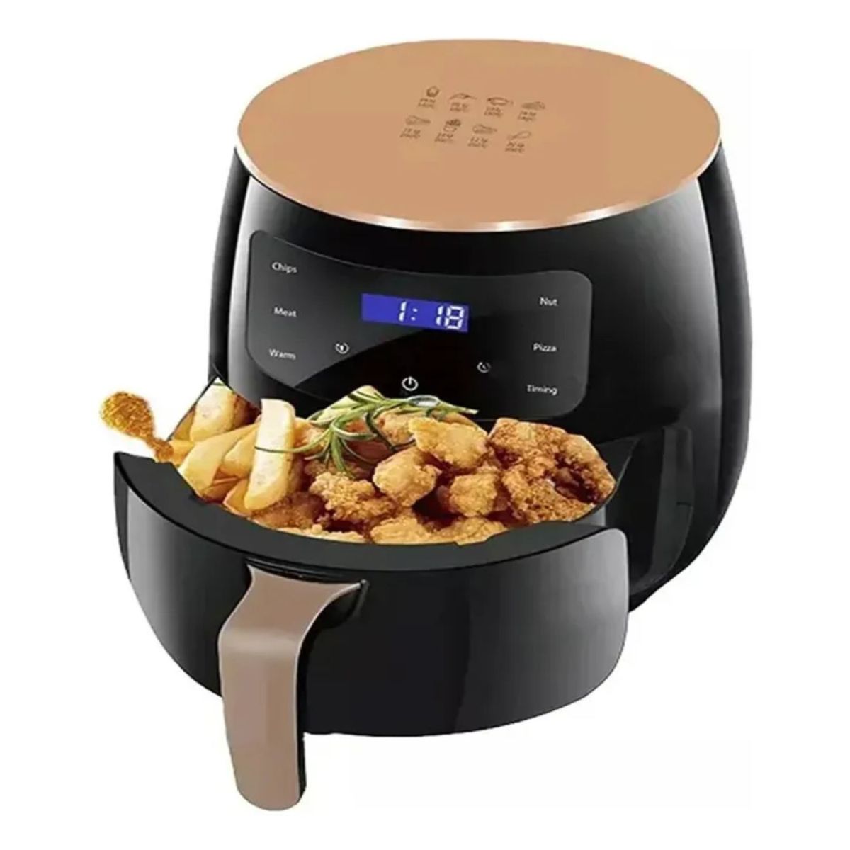 GENERICO - Freidora de Aire 6 Litros 2400 Watts Digital Extra Grande