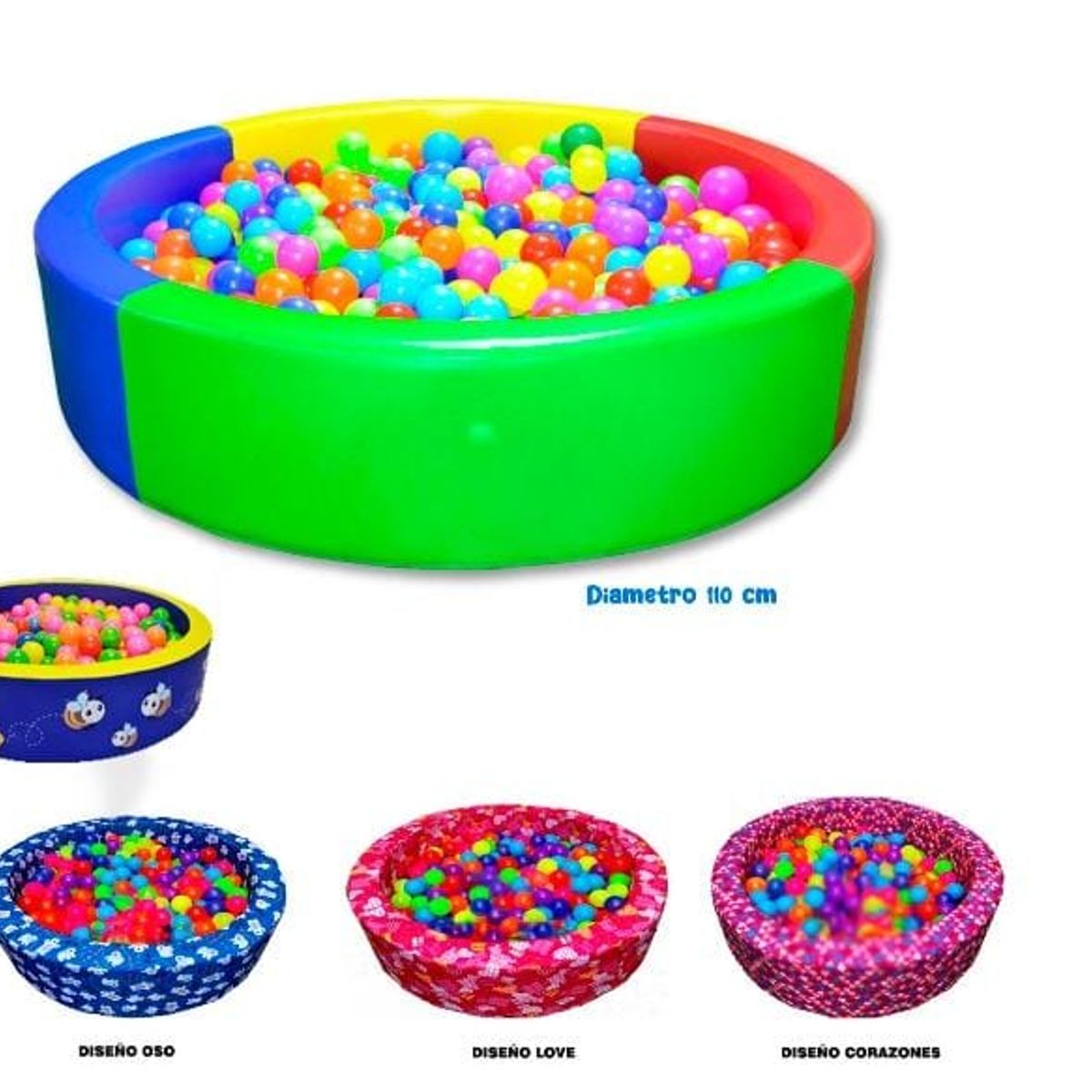 GENERICO - PISCINA ESTIMULACION CON DISEÑOS CON 100 PELOTAS