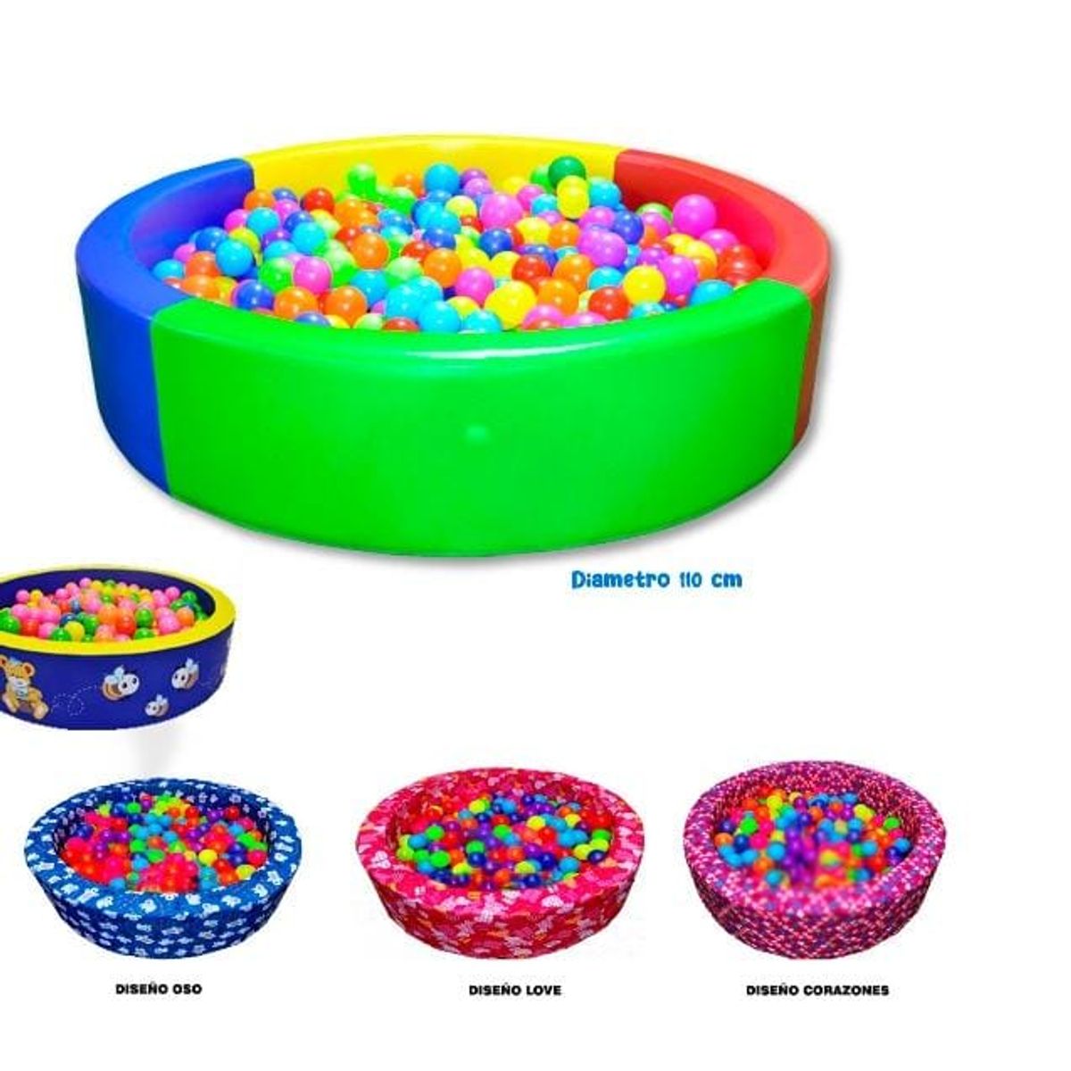 GENERICO - PISCINA ESTIMULACION CON DISEÑOS CON 100 PELOTAS