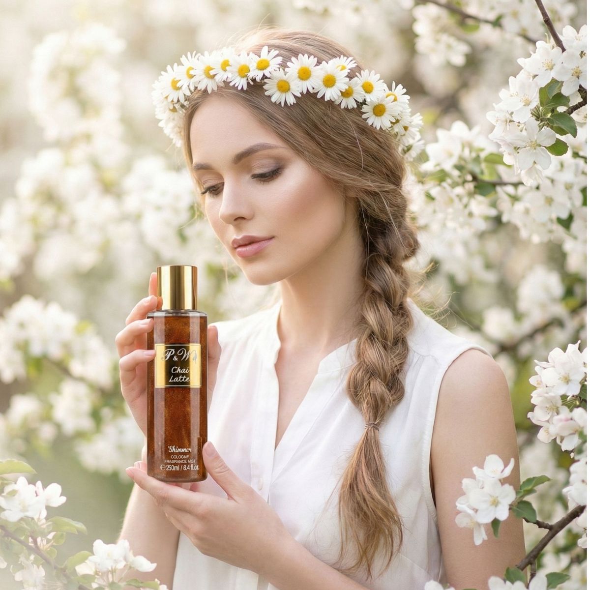 GENERICO - Colonia fragancia a vainilla brillosa