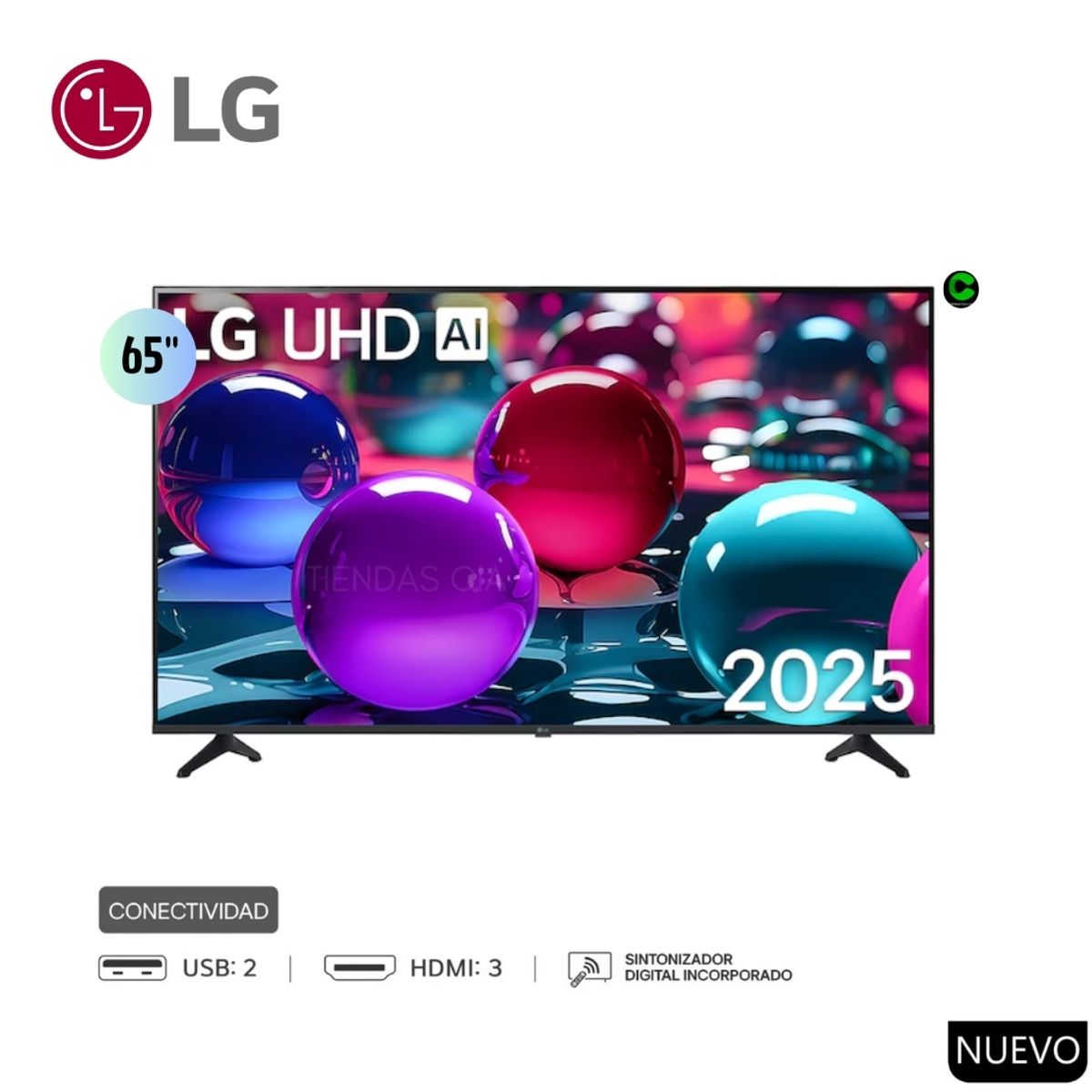 Televisor LG 65 Smart TV 4K UHD AI ThinQ 65UA7300, marca LG - Foto Principal