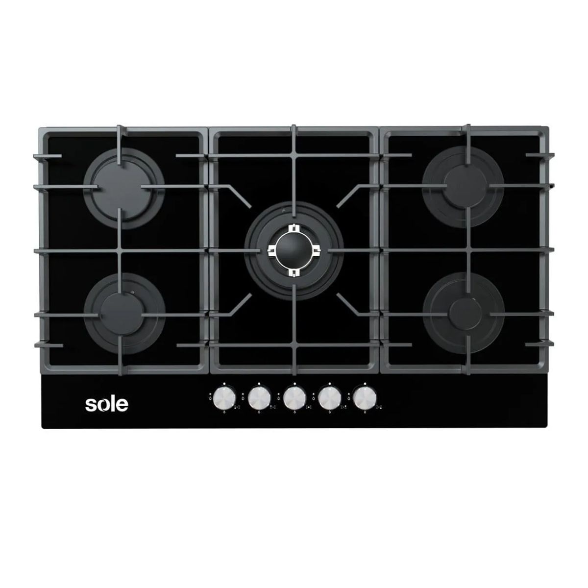 SOLE - Cocina Empotrable Sole 5 Hornillas 86cm SOLCO046V2 - Negro
