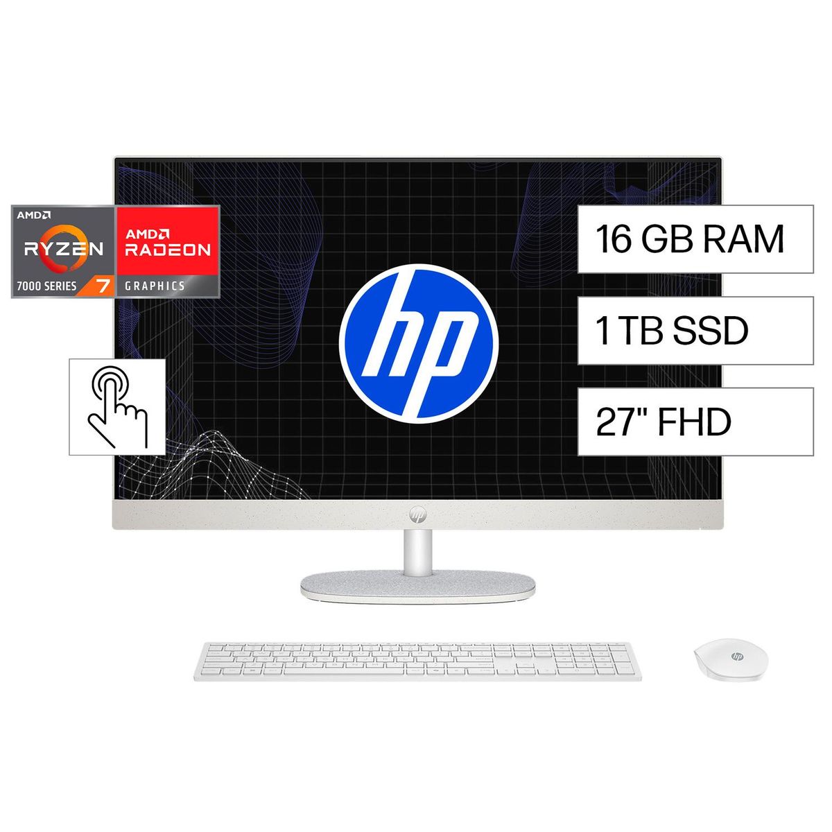 HP - All in One HP 27-cr0278la AMD Ryzen 7 16 GB RAM 1 TB SSD