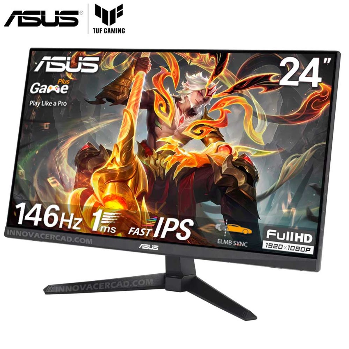 ASUS - Monitor ASUS TUF GAMING VG249QE5A 24 FAST IPS Full HD 1920x1080 146Hz 1ms Parlante