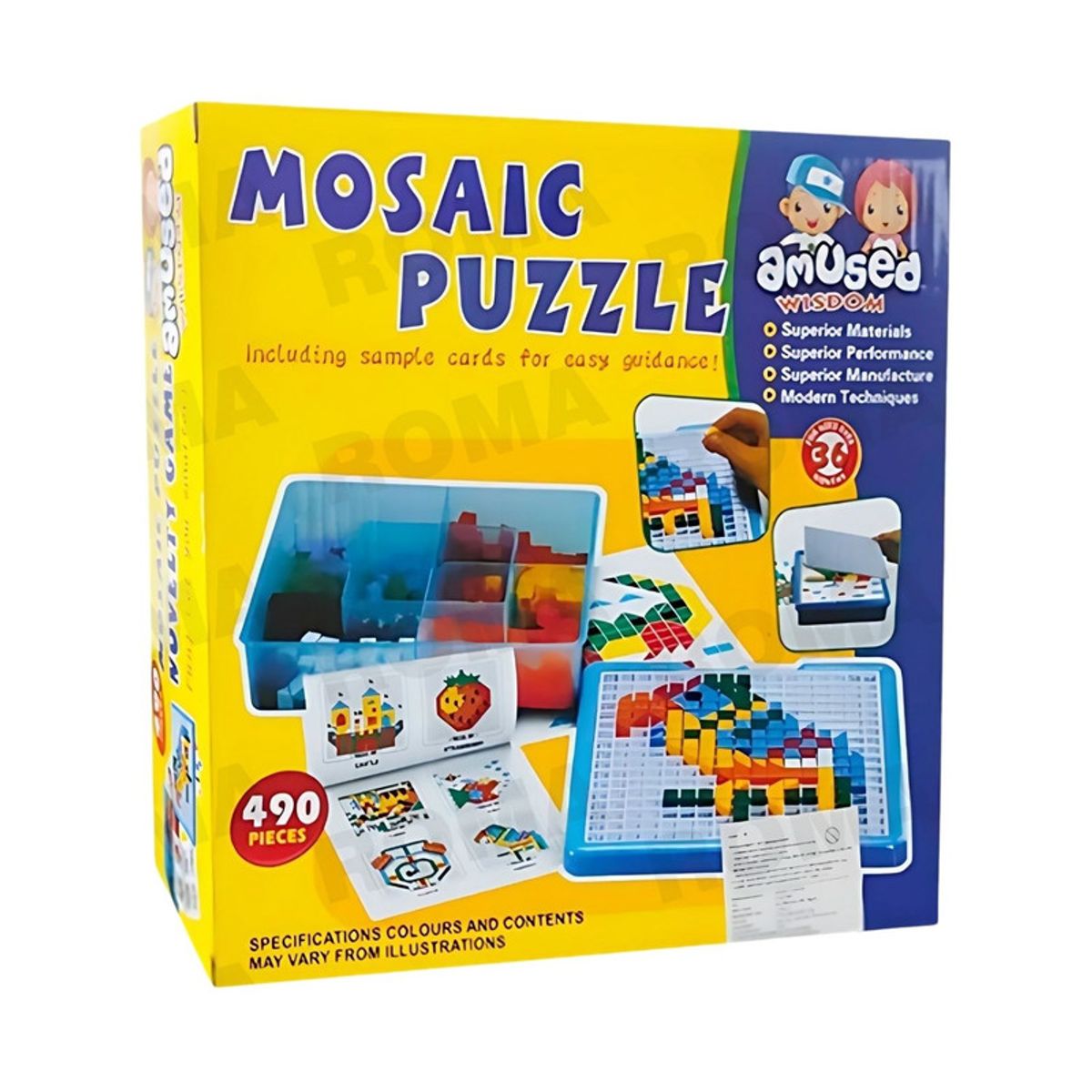 GENERICO - PUZZLE MOSAICO DIDÁCTICO 490 PIEZAS