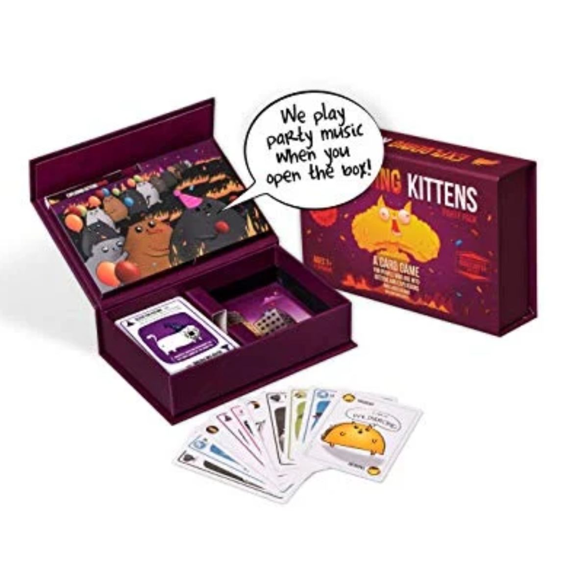 EXPLODING KITTENS - EXPLODING KITTENS PAQUETE DE FIESTA JUEGA A GATITOS QUE EXPLOTAN HASTA 10 JUGADORES