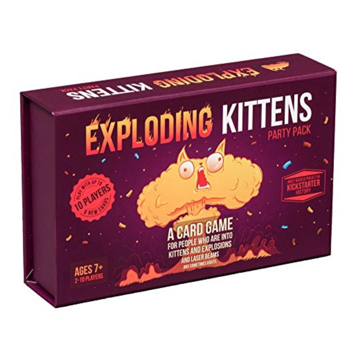 EXPLODING KITTENS - EXPLODING KITTENS PAQUETE DE FIESTA JUEGA A GATITOS QUE EXPLOTAN HASTA 10 JUGADORES
