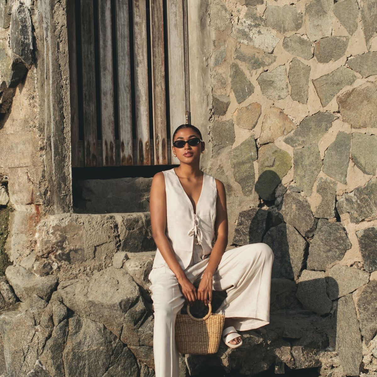 MISS LADY - Pantalón de Lino Mujer