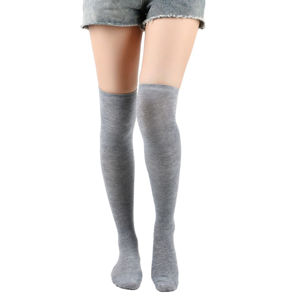 GENERICO - MEDIAS LARGAS BUCANERAS ENCIMA DE LA RODILLA GRIS