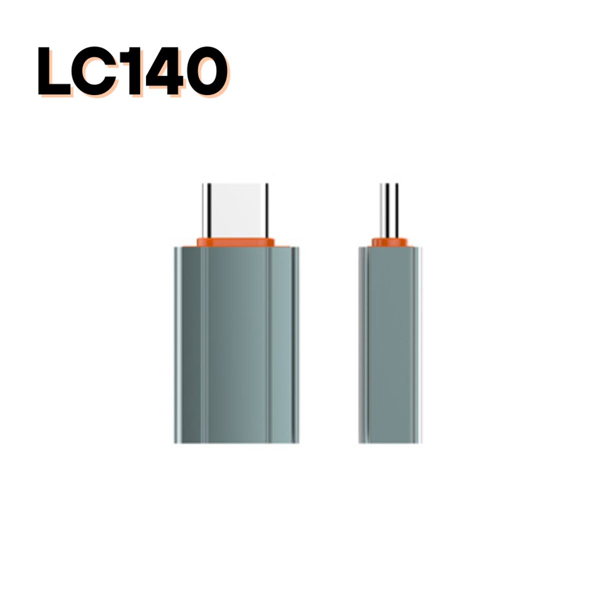 LDNIO - LDNIO LC140 Adaptador Portátil USB-C macho a USB-A hembra - Gris