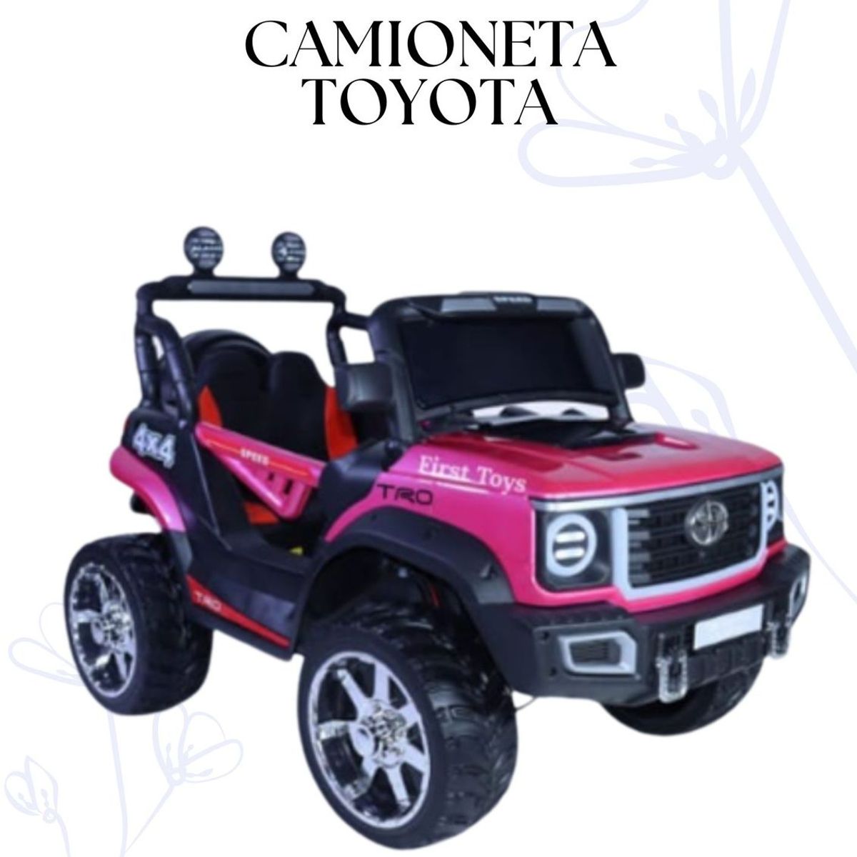 GENERICO - CAMIONETA A BATERÍA TOYOTA PARA NIÑOS - COLOR ROSADO