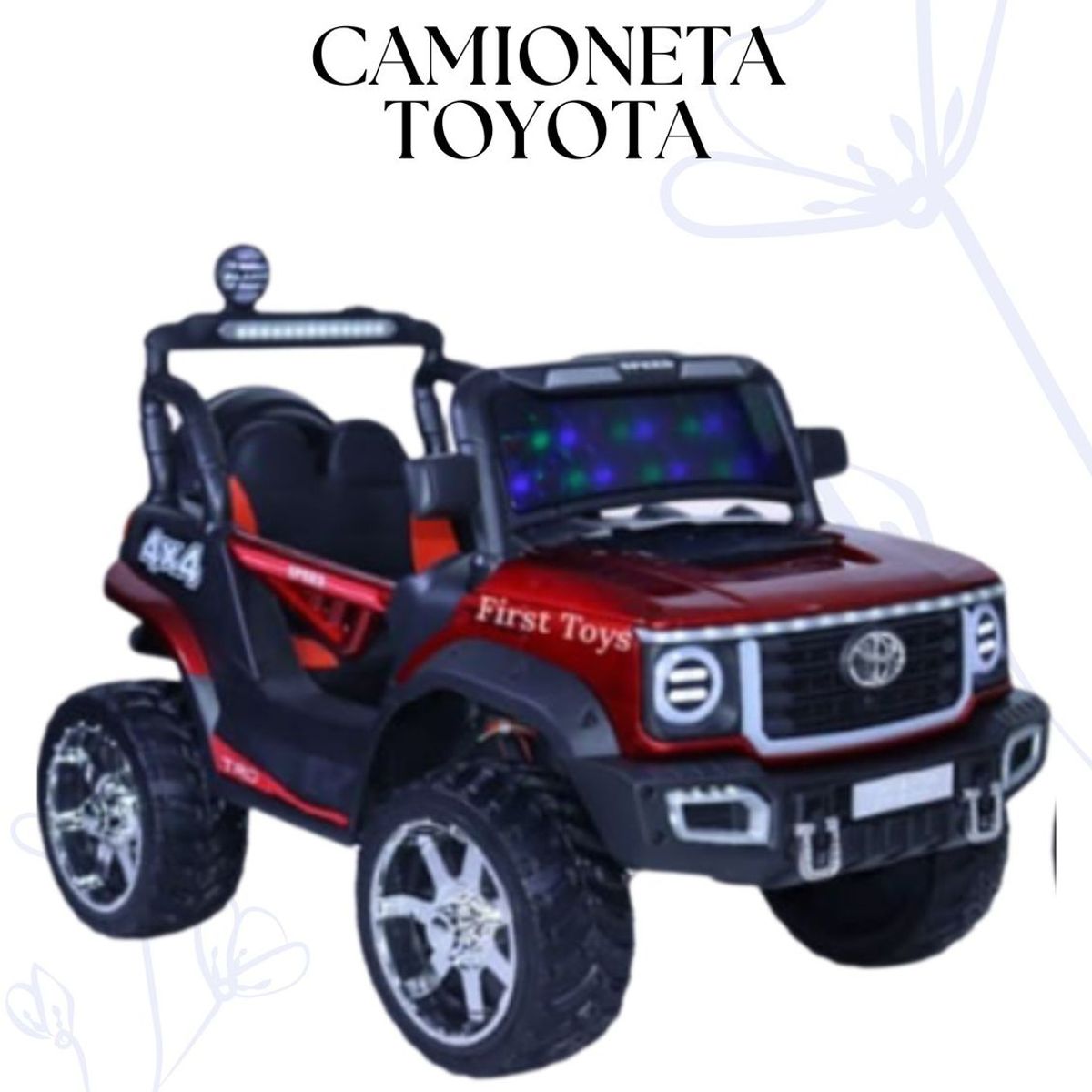 GENERICO - CAMIONETA A BATERÍA TOYOTA PARA NIÑOS - COLOR ROJO
