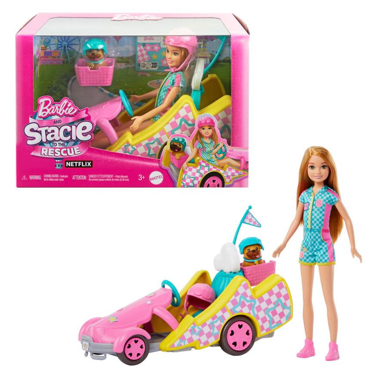 BARBIE - Muñeca Barbie Stacie Al Rescate Go-Kart