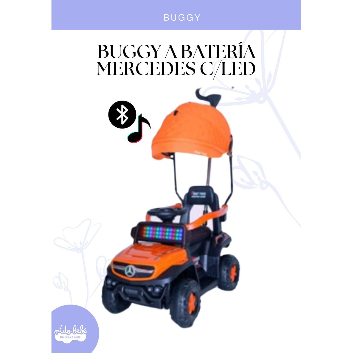 FIRST TOY - CARRITO ORANGE NIÑO - BUGGY MERCEDES CON CONTROL REMOTO