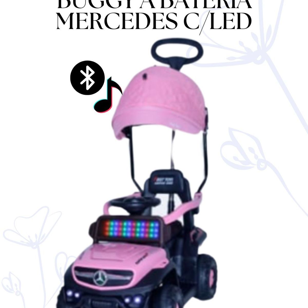 FIRST TOY - CARRITO ROSADO NIÑA - BUGGY MERCEDES CON CONTROL REMOTO