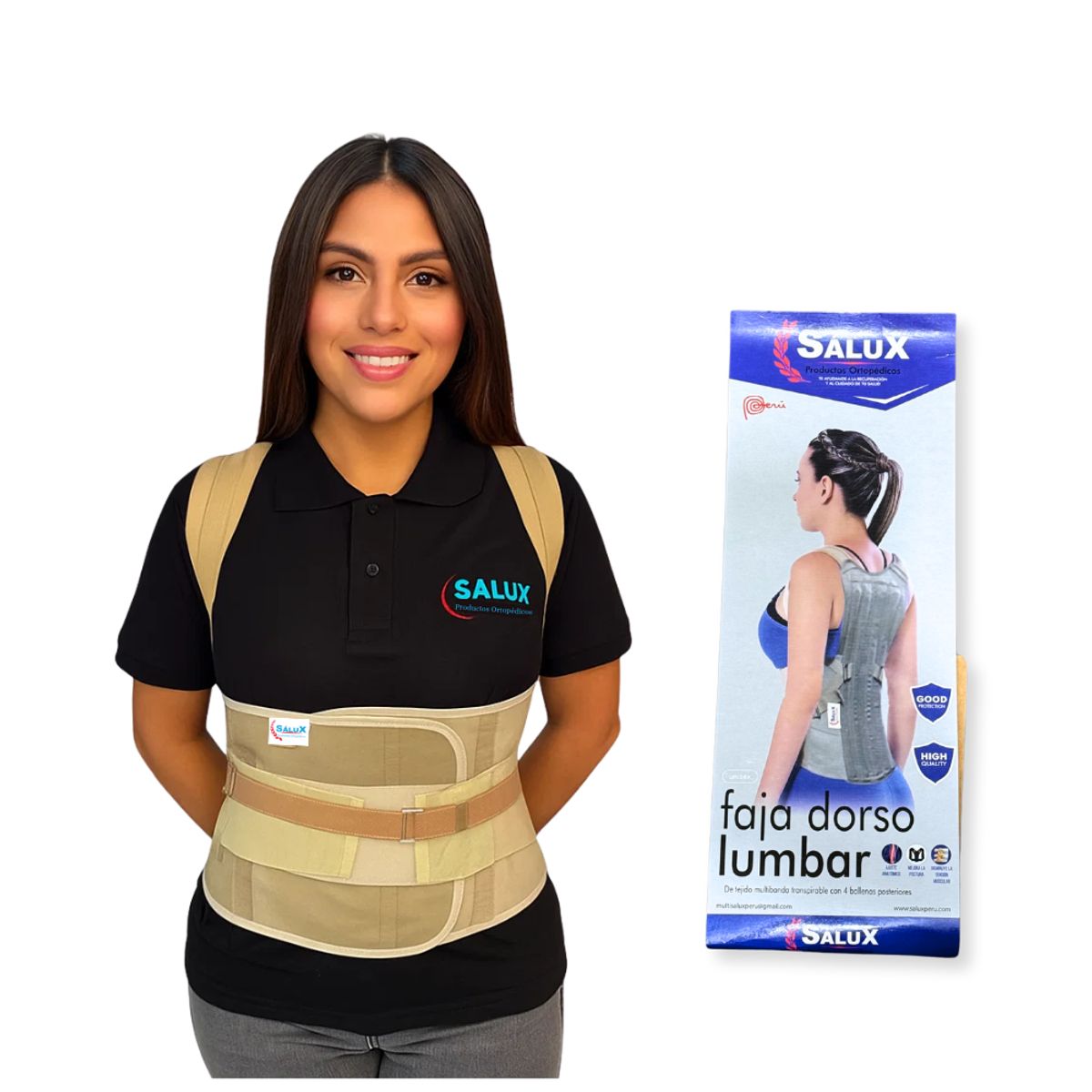 SALUX - FAJA DORSO LUMBAR SILICONA TALLA M