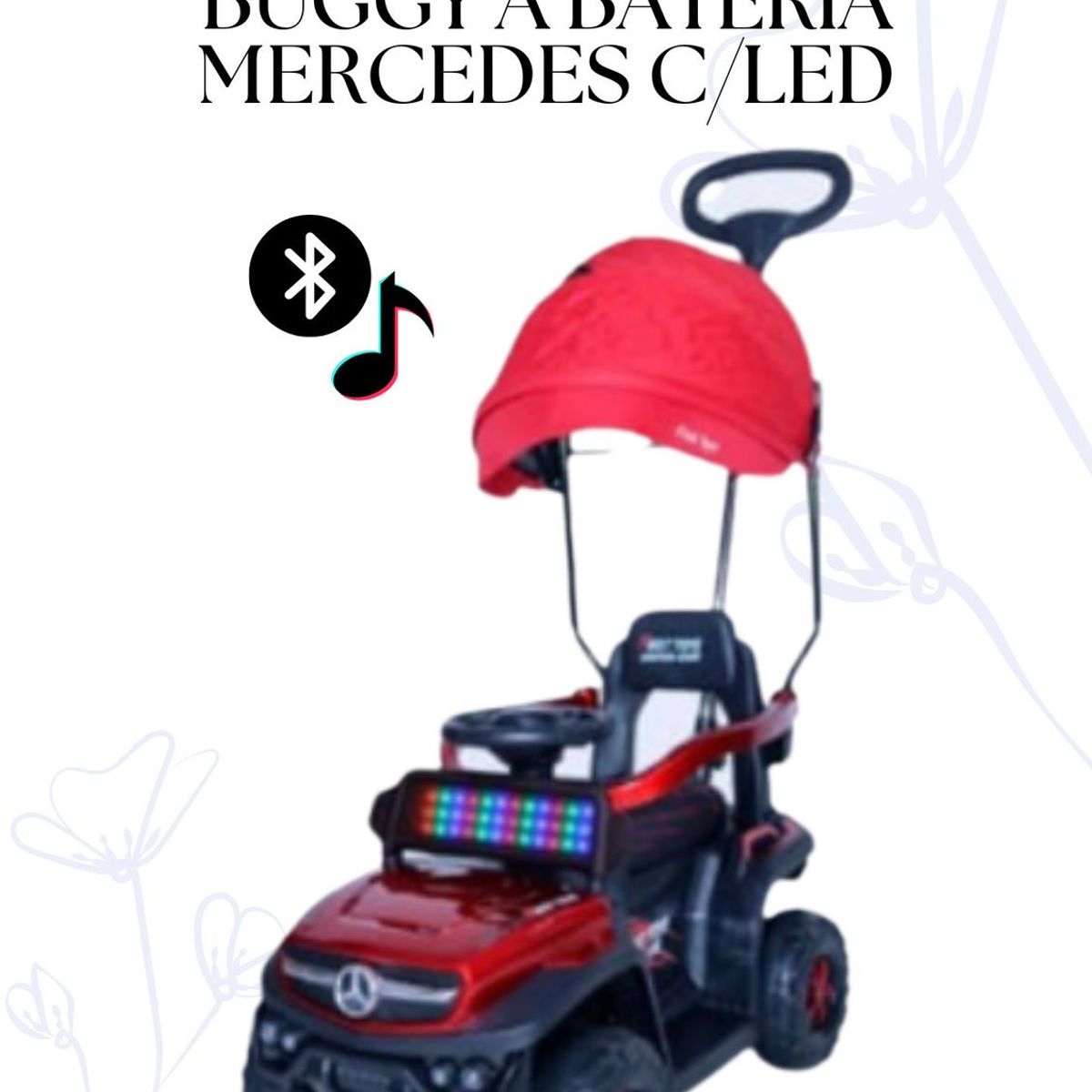 FIRST TOY - CARRITO ROJO NIÑOS - BUGGY MERCEDES CON CONTROL REMOTO