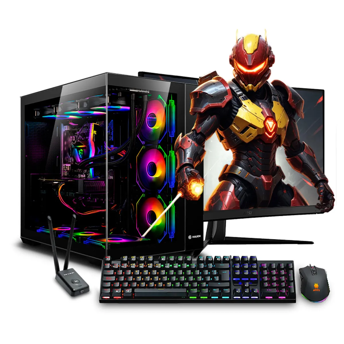 RYZEN - PC GAMER RYZEN 9 9950X3D 32GB DDR5 2TB RTX5090 32GB 27" ULTRA MIPCLISTA COMPUTADORA