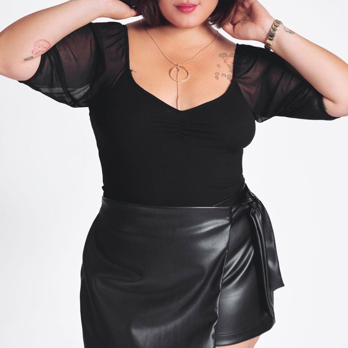 MISS LADY - Top Mujer Barbara Negro