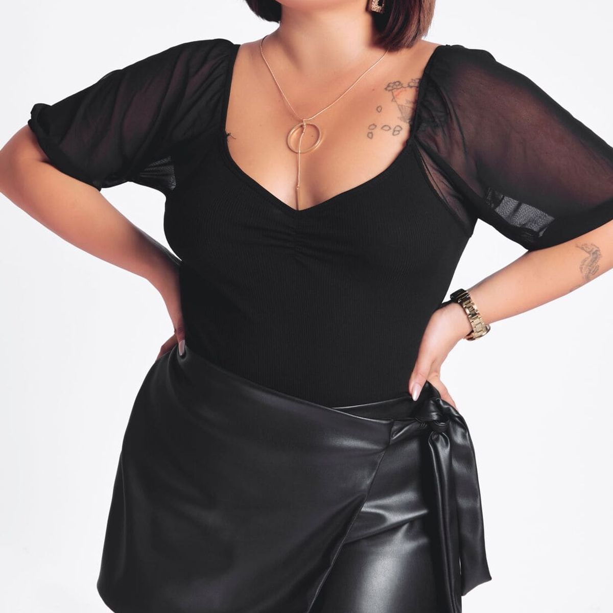 MISS LADY - Top Mujer Barbara Negro