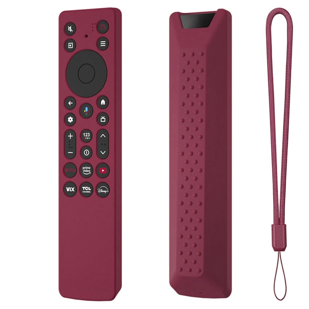GENERICO - Funda Protector para Control TCL RC923 Modelo 2025 - Color Vino
