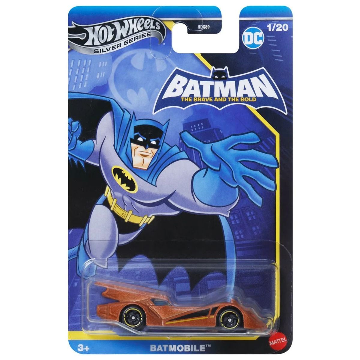 HOT WHEELS - Hot Wheels Batman Batmobile - auto DC vehículo Batimovil Silver Series 2025