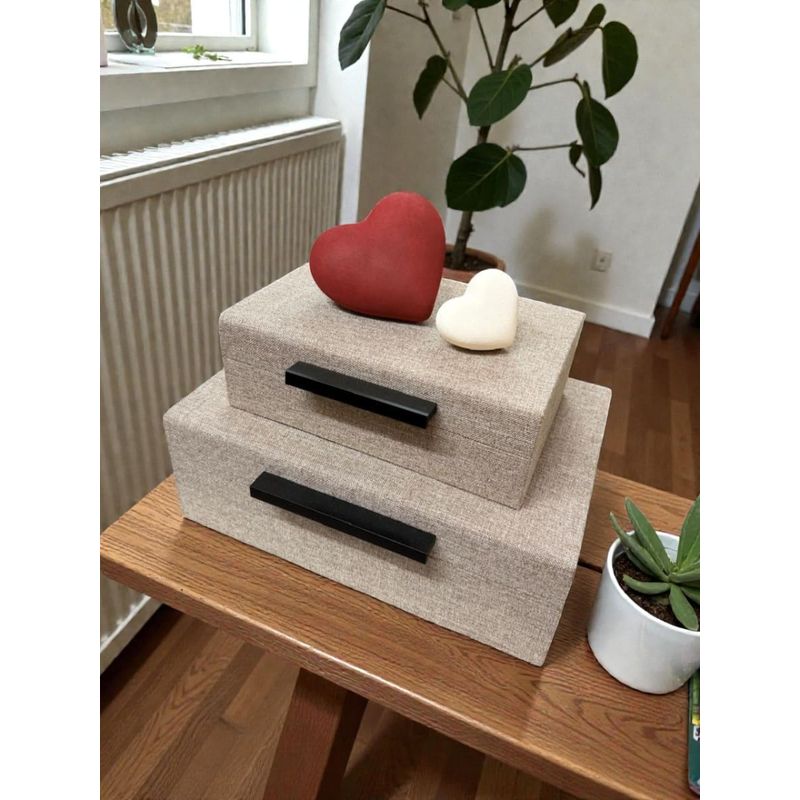 MAP DESIGN HOME - Adorno Corazones Decor Rojo con Blanco