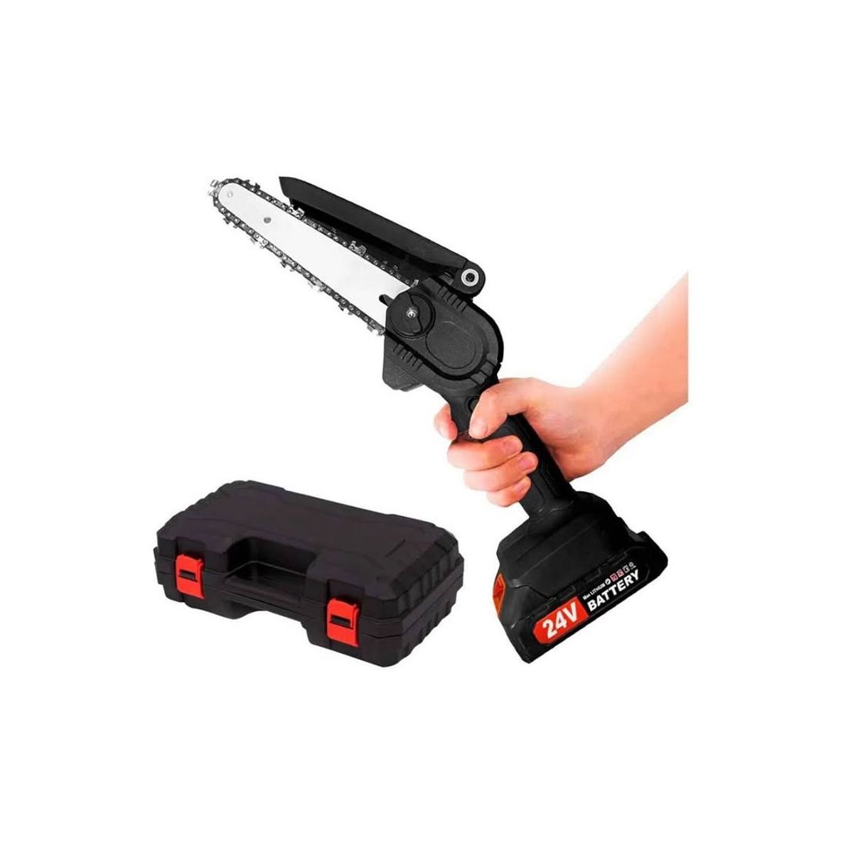 IMPORTADO MC - Mini Motosierra Bateria Doble 48V Electrica De Mano Inalambrica Portatil