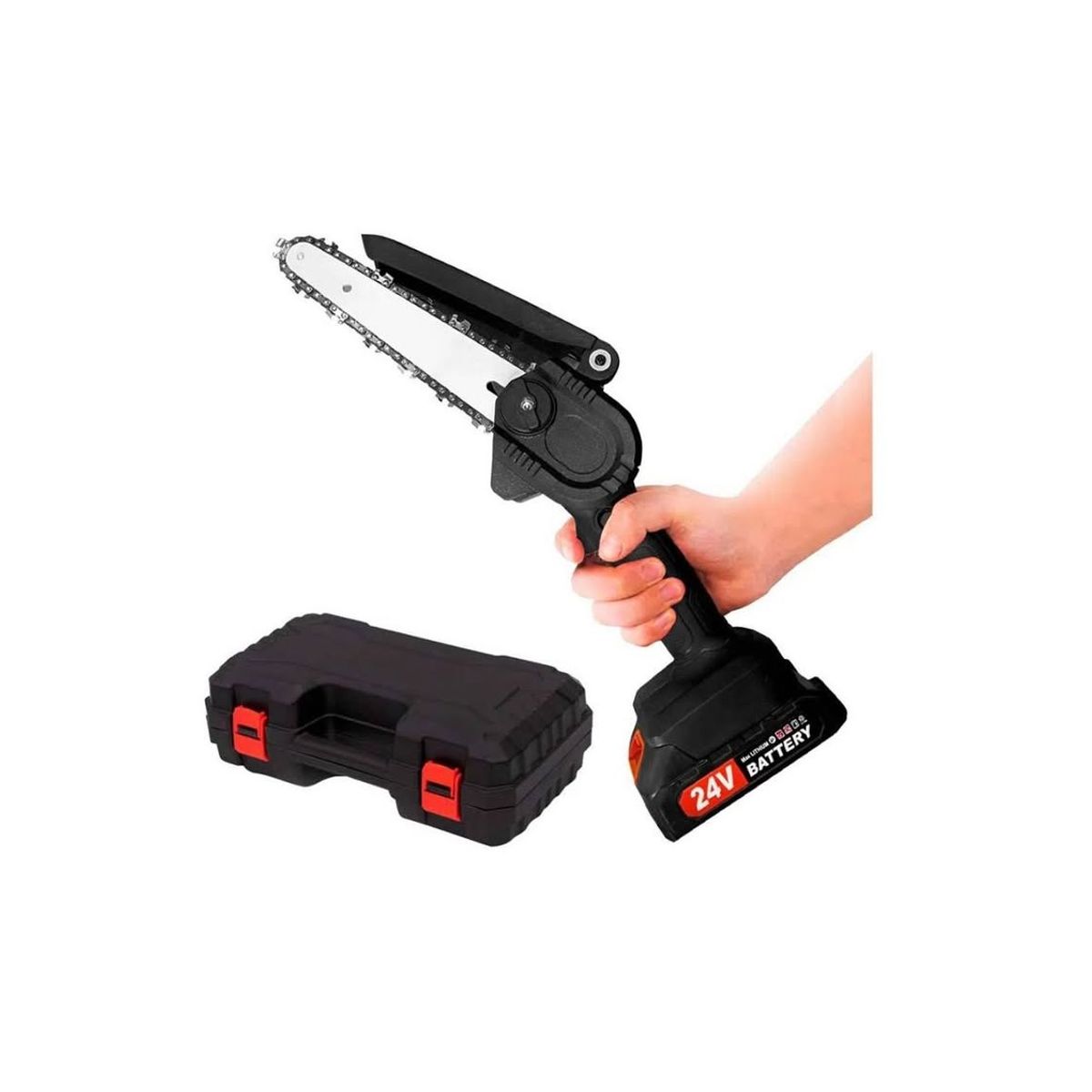 IMPORTADO MC - Mini Motosierra Bateria Doble 48V Electrica De Mano Inalambrica Portatil