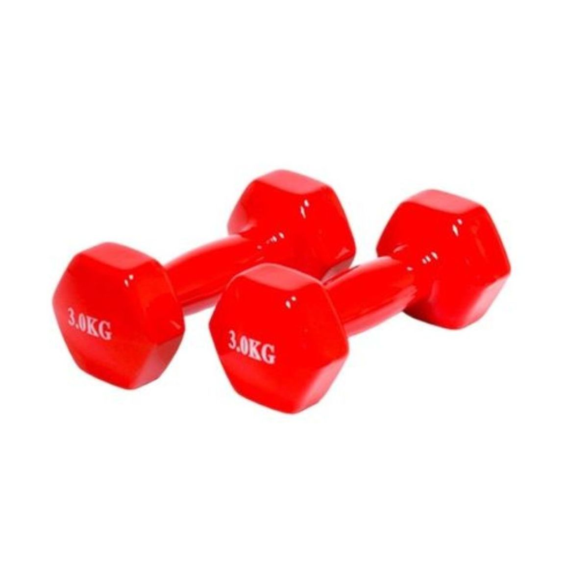 Mancuernas De Vinil Rojas par- 3kg - Total 6kg, marca GENERICO - Foto 2