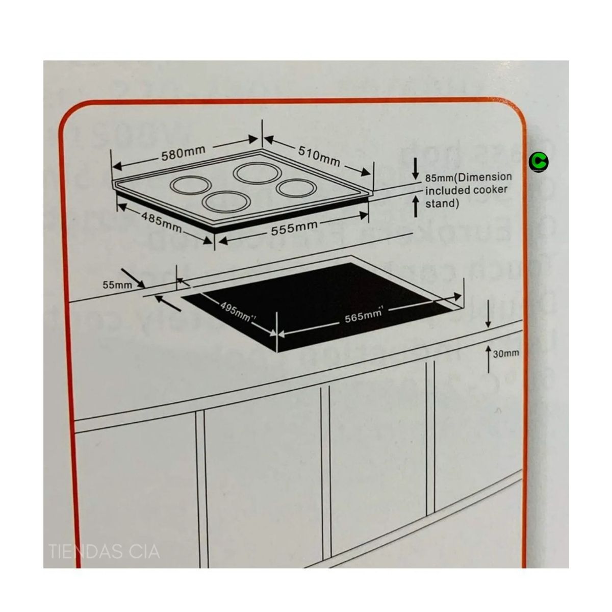 FINEZZA - COCINA DE INDUCCION FINEZZA ELÉCTRICA 4 HORNILLAS