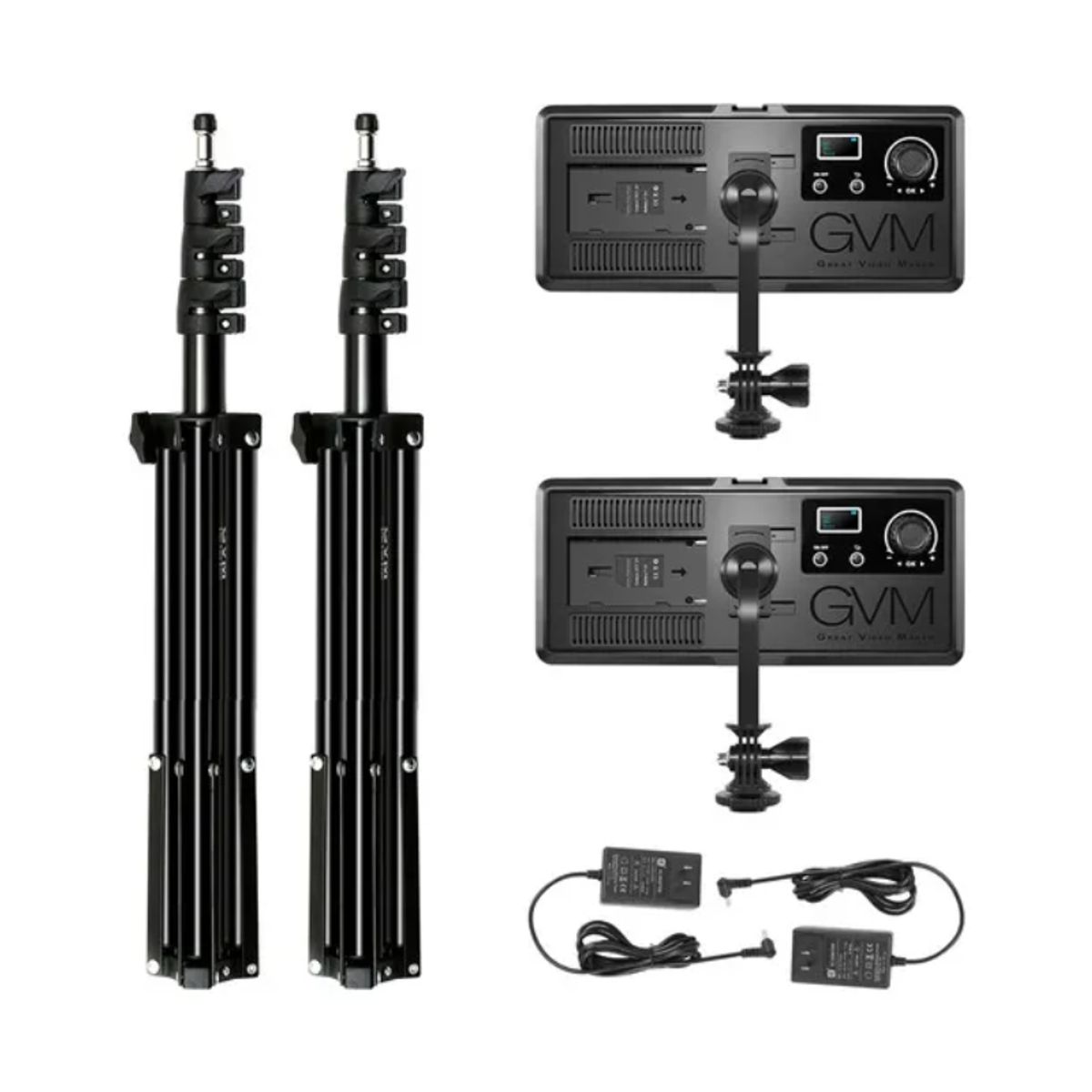 GENERICO - Kit Luces Gvm Rgb 20w +parantes +adaptador Corriente