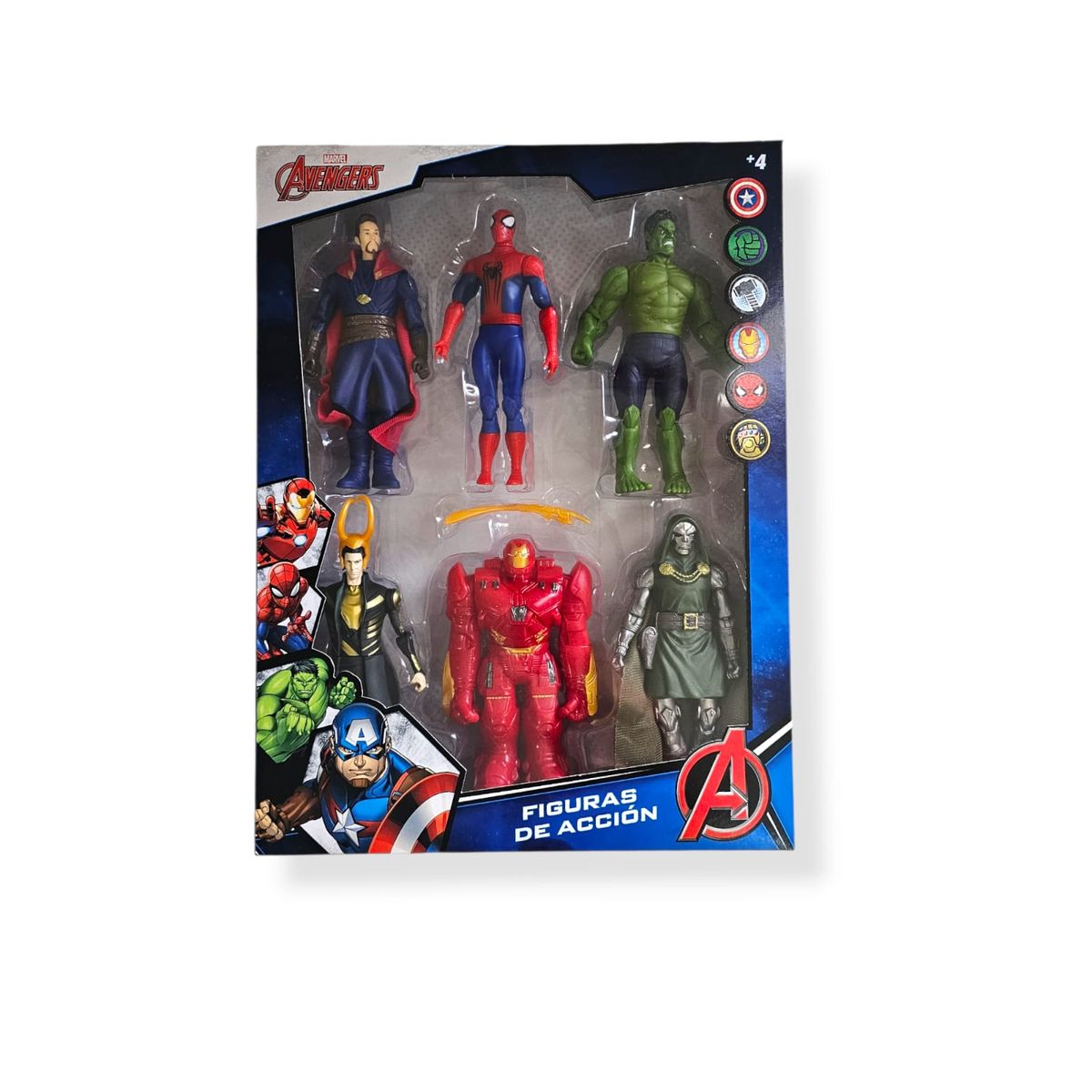 MARVEL - SET DE FIGURAS ARTICULABLES DE AVENGERS - 6 MUÑECOS DE JEBE