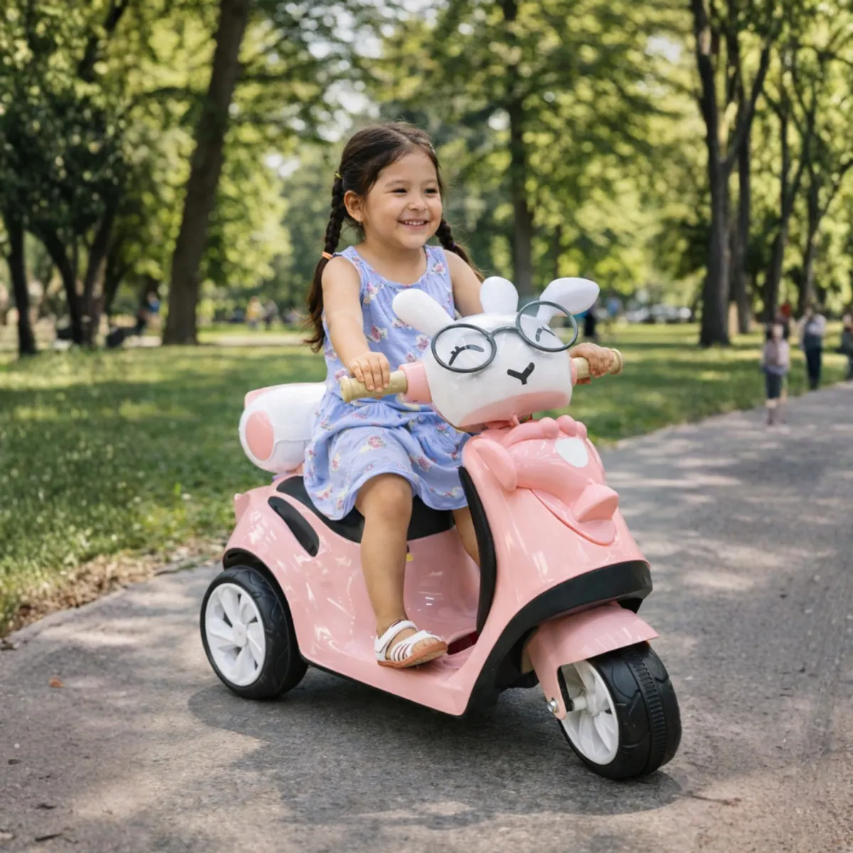 BABYKISS - MOTO PARA NIÑOS TRIMOTO CONEJO ROSADO