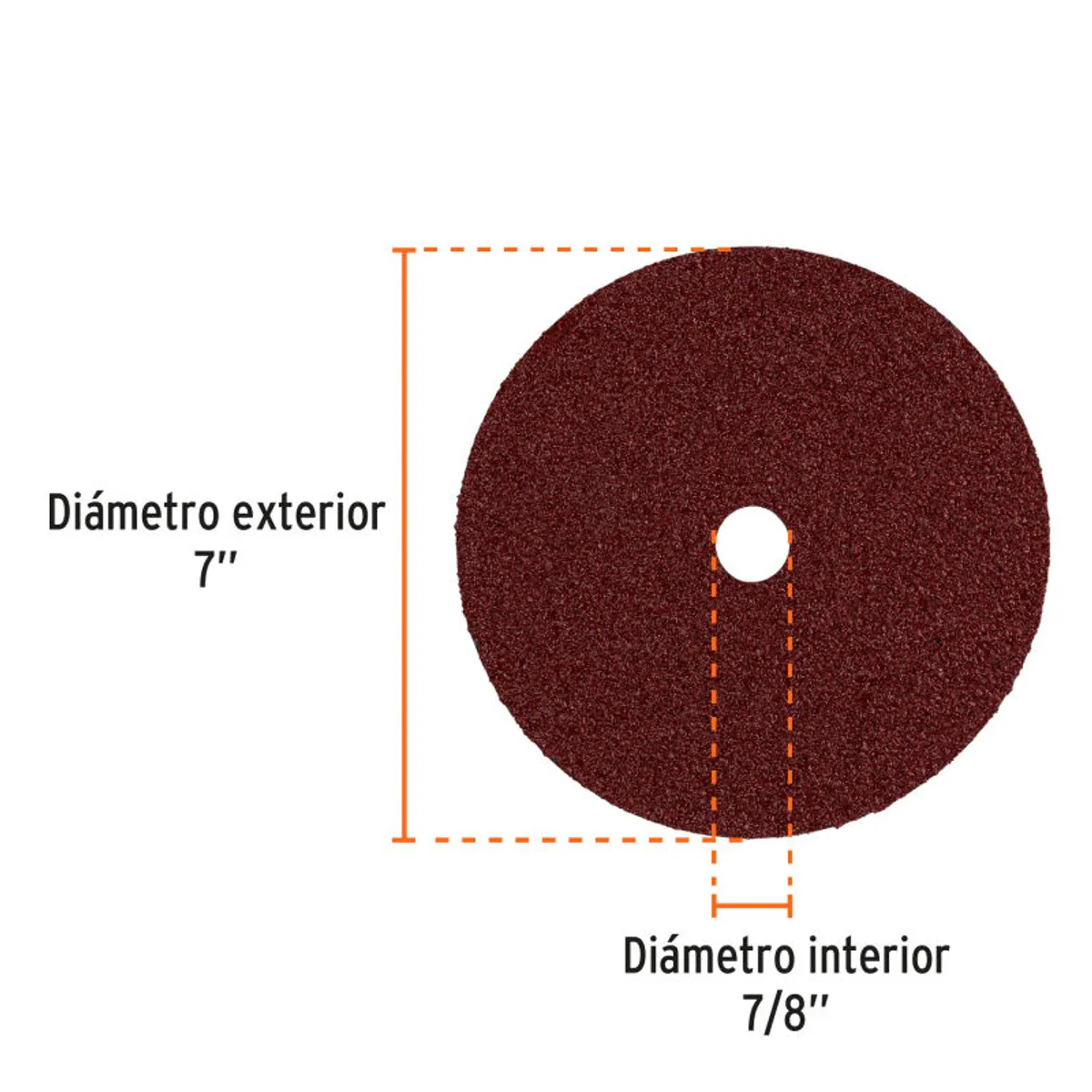 Truper - Disco de lija de 7 con respaldo de fibra grano 36 TRUPER - 100160