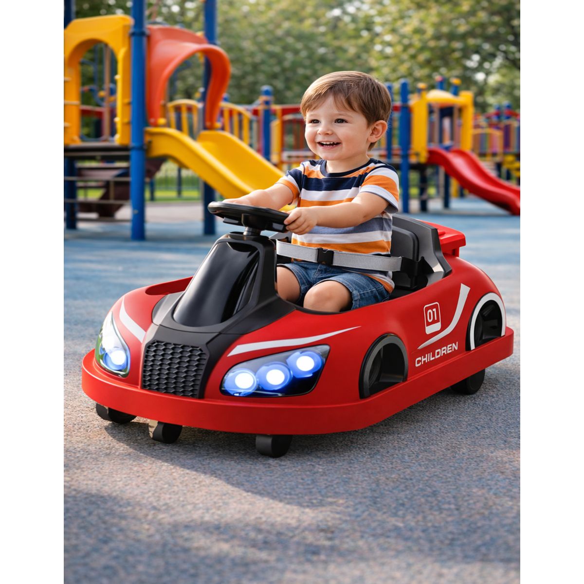 BABYKISS - CARRO CHOCON ELECTRICO BUMPERS COLOR ROJO