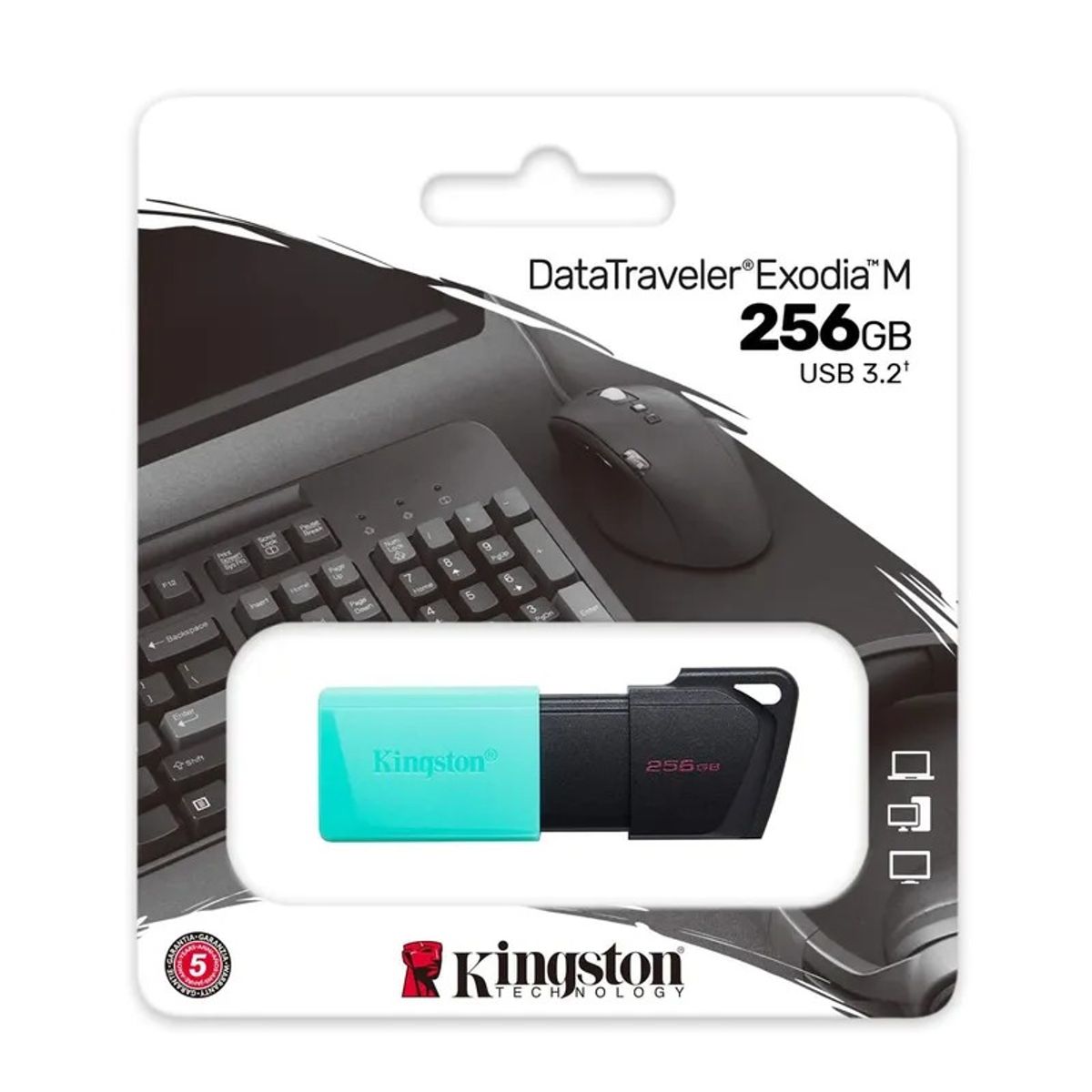 KINGSTON - Memoria USB Exodia DTXM256GB Turquesa