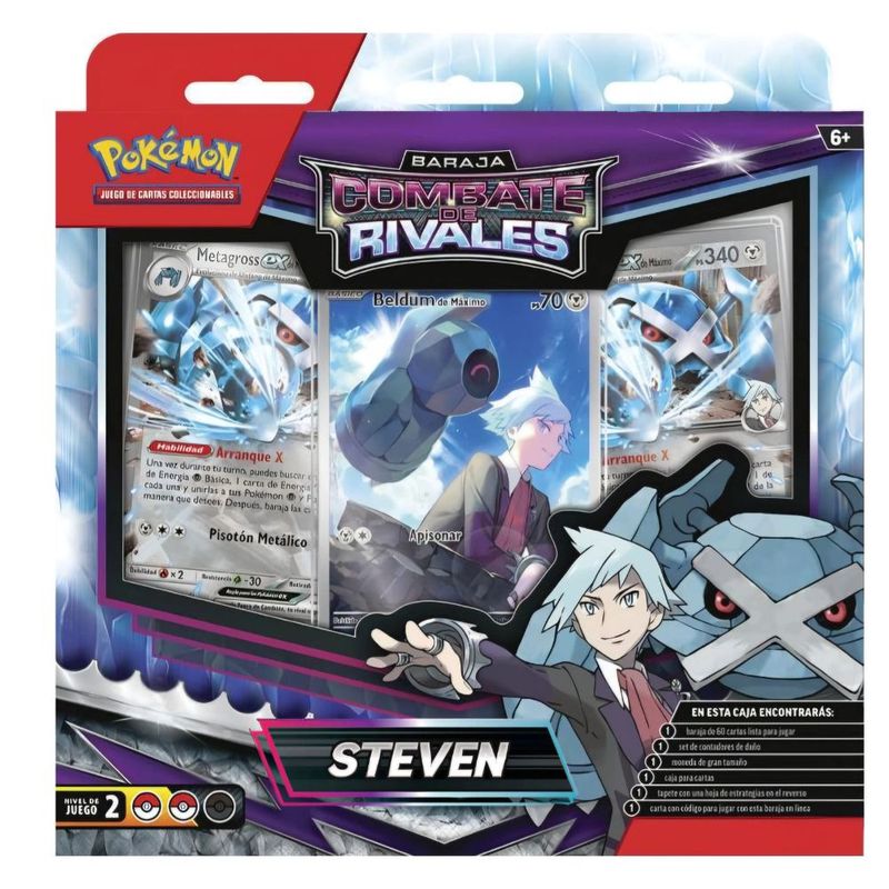 POKEMON - Baraja Combate de Rivales Steven Pokemon TCG Lvl 2 SPA