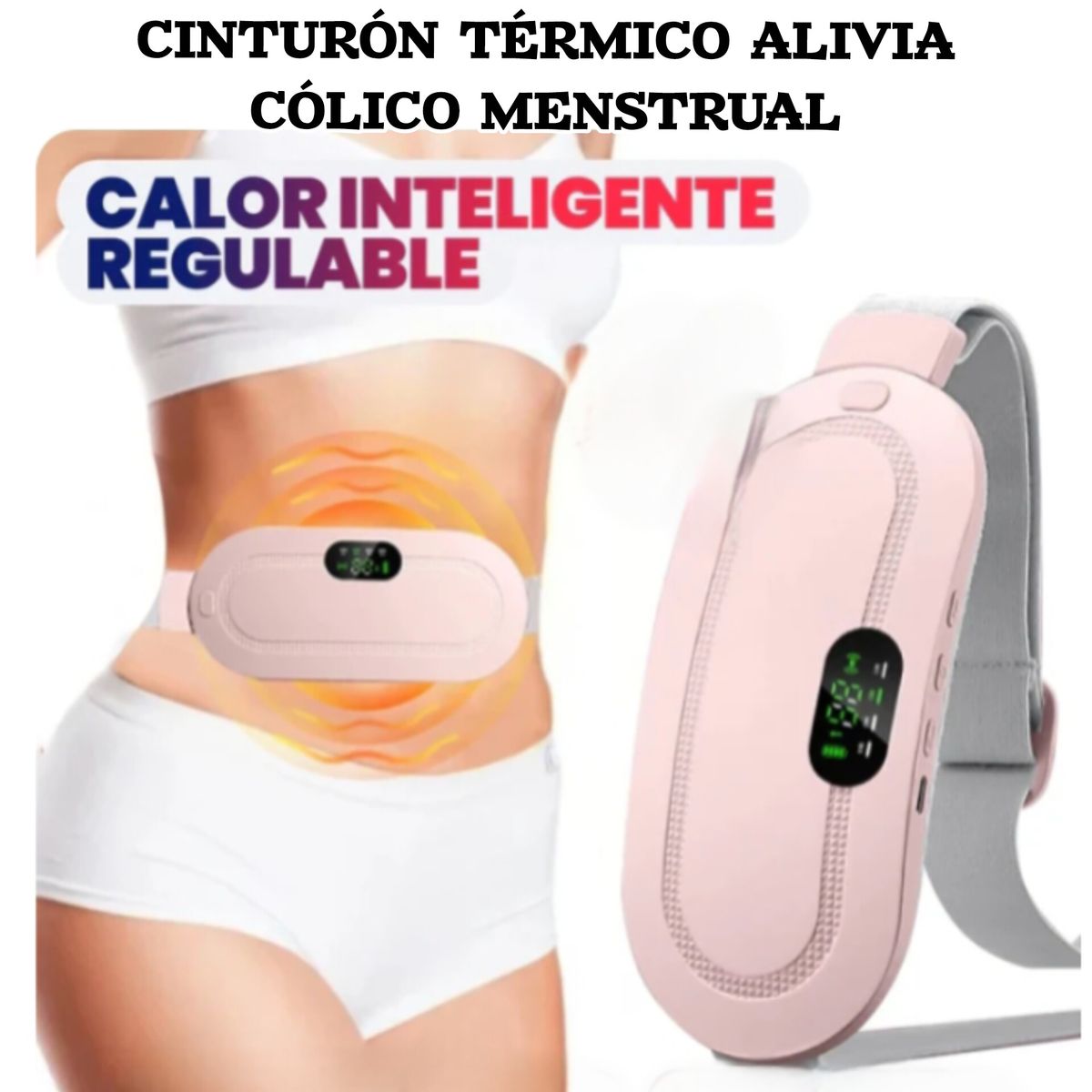 OEM - Cinturón Masajeador y Calentador Eléctrico Para Cólicos Menstruales