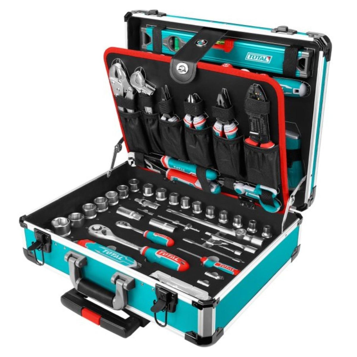 TOTAL TOOLS - Set de Herramientas Manuales 147pcs con Maletin Total