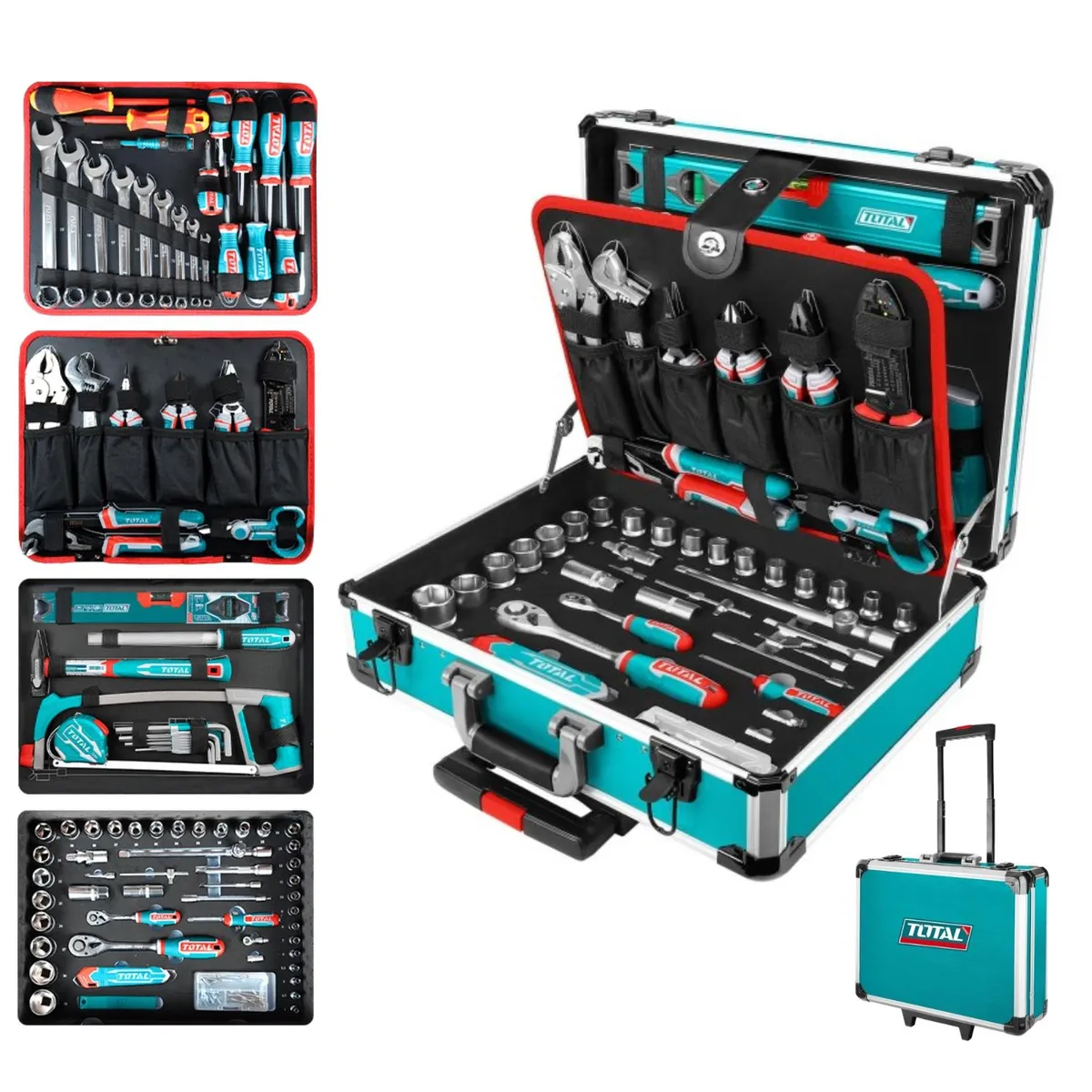 TOTAL TOOLS - Set de Herramientas Manuales 147pcs con Maletin Total