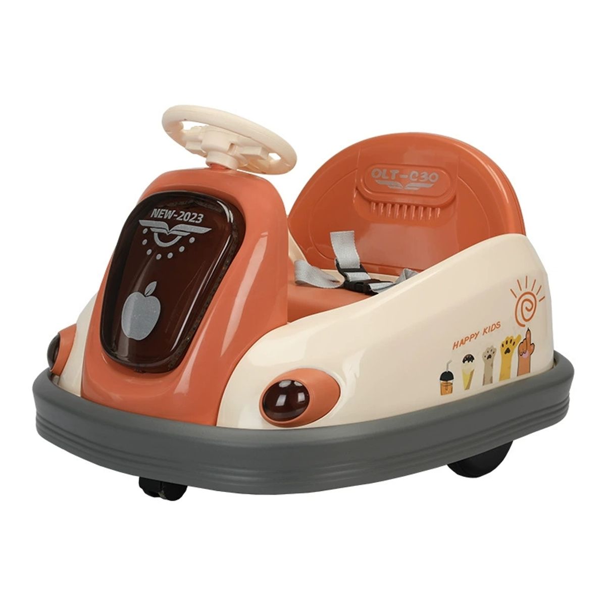 BABYKISS - CARRO CHOCON ELECTRICO PARA NIÑOS APPLE NARANJA