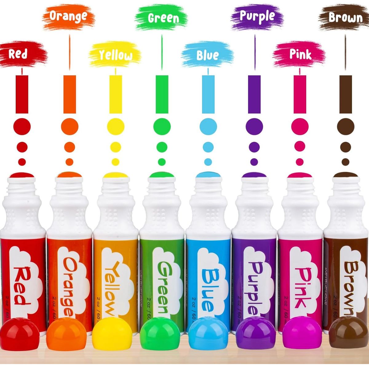 GENERICO - Plumones Marcadores de Punta Redonda De Esponja