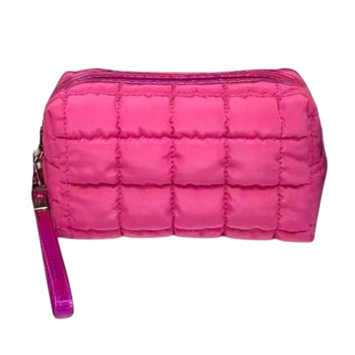 GENERICO - Cosmetiquera Fashion Puffer Amplia y Correa Brillante