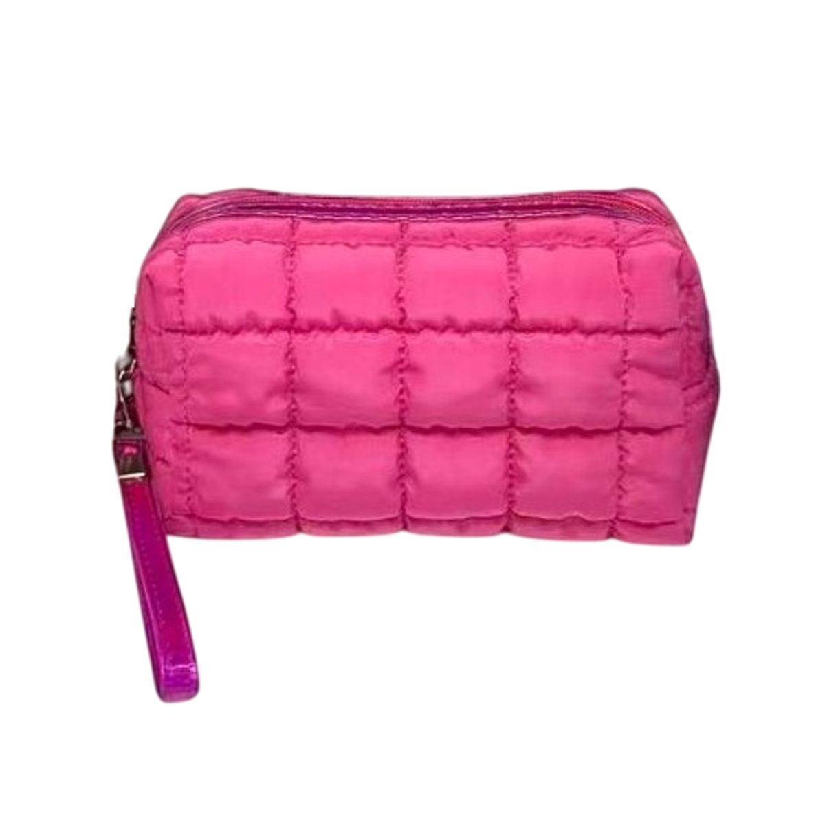 GENERICO - Cosmetiquera Fashion Puffer Amplia y Correa Brillante