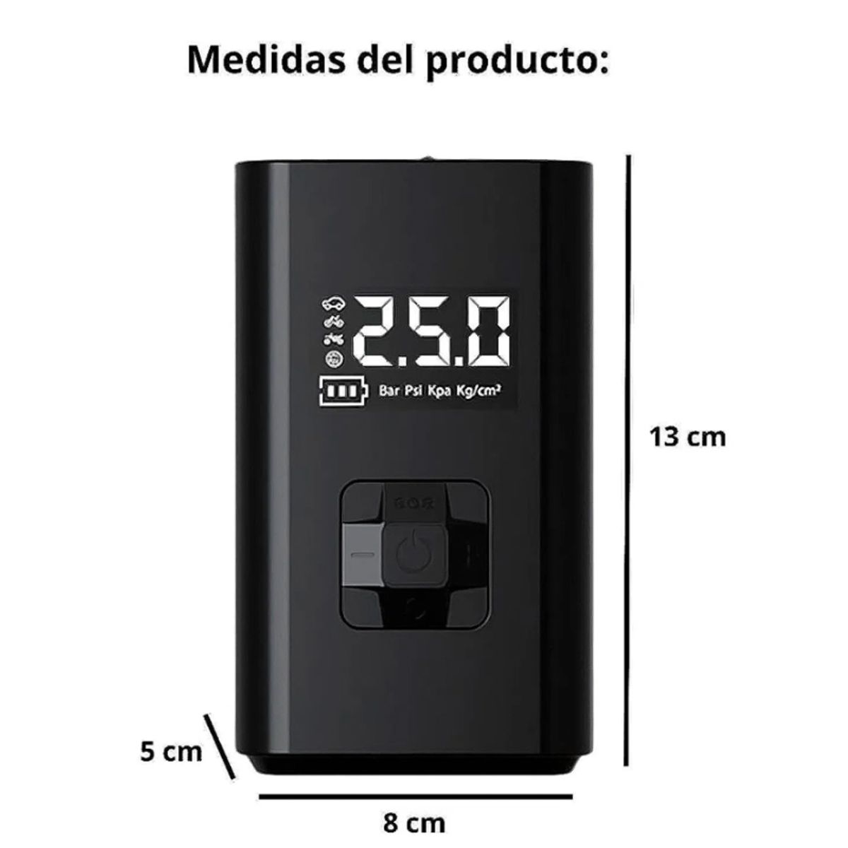 SEISA - Inflador de Llanta Compresor de Aire Luz Led Recargable C05