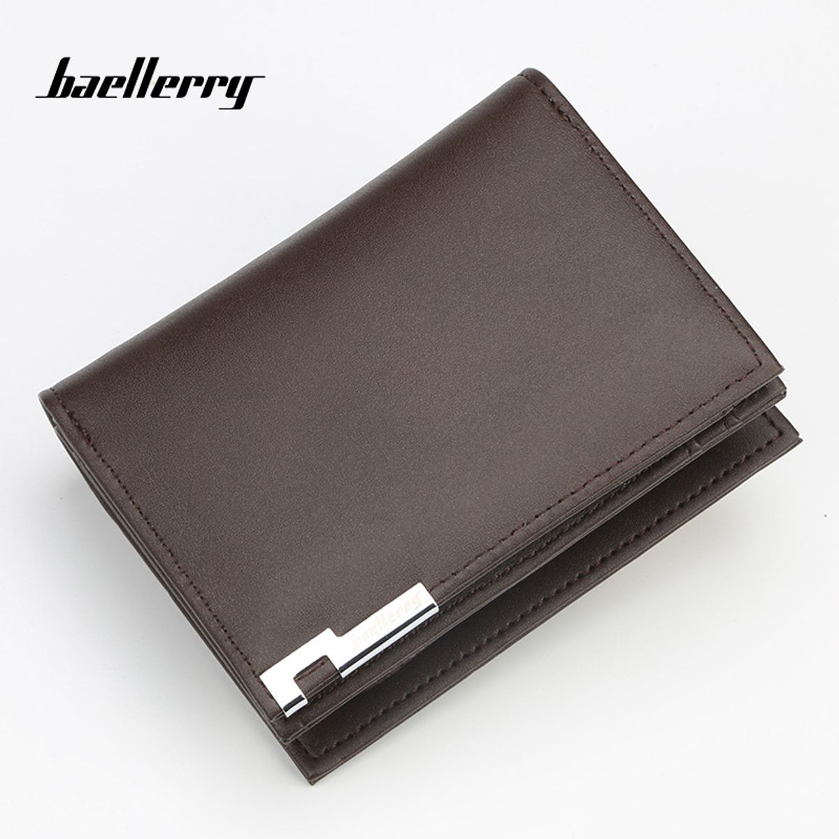 BAELLERRY - Moderna billetera de cuero vegano PU D1102