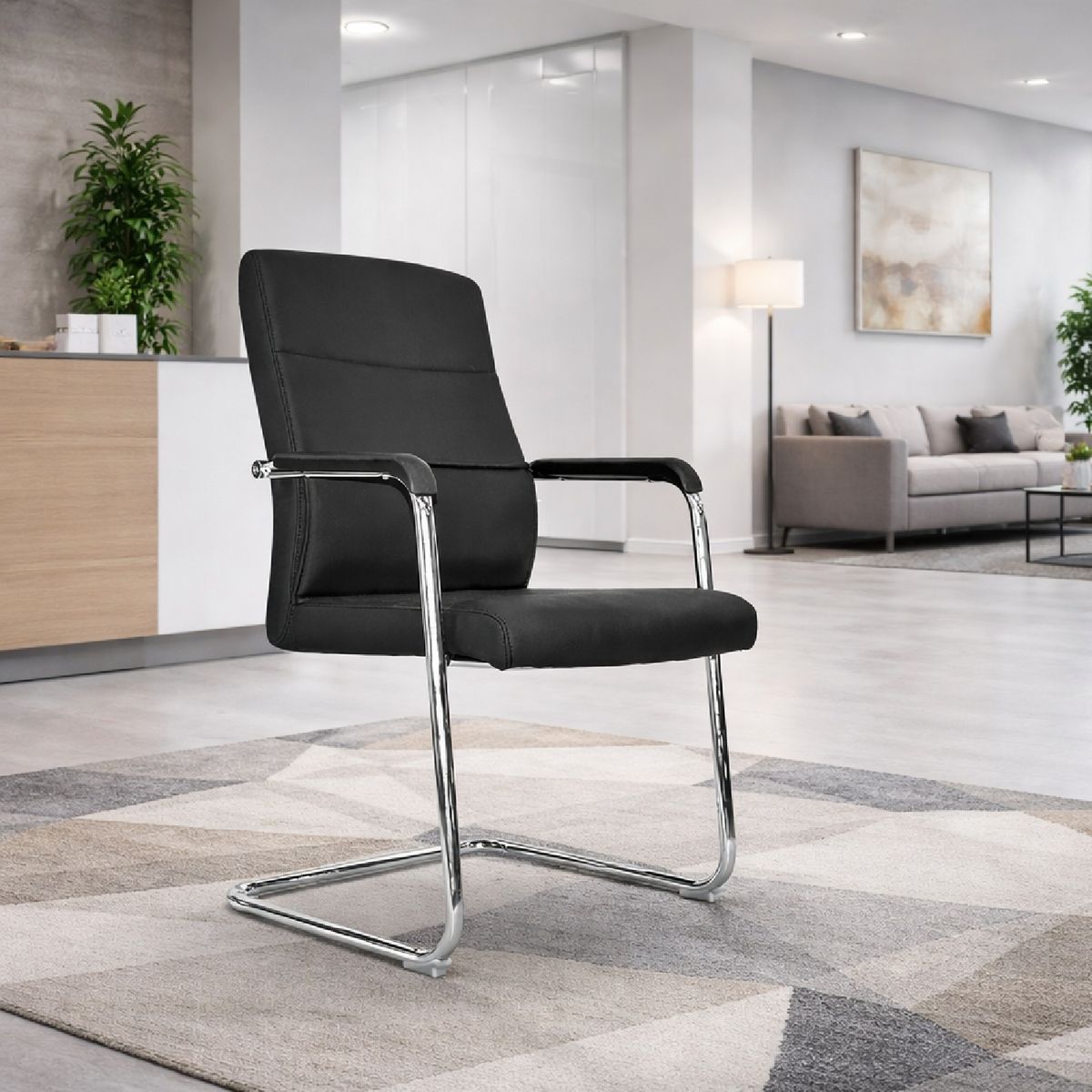 MOBELART - Silla de Oficina Visita Tax PU Negro möbelArt