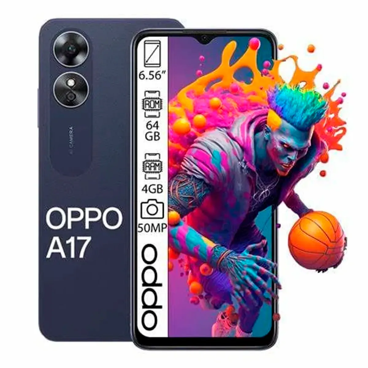 OPPO - Smartphone Oppo A17 4GB 64GB Negro