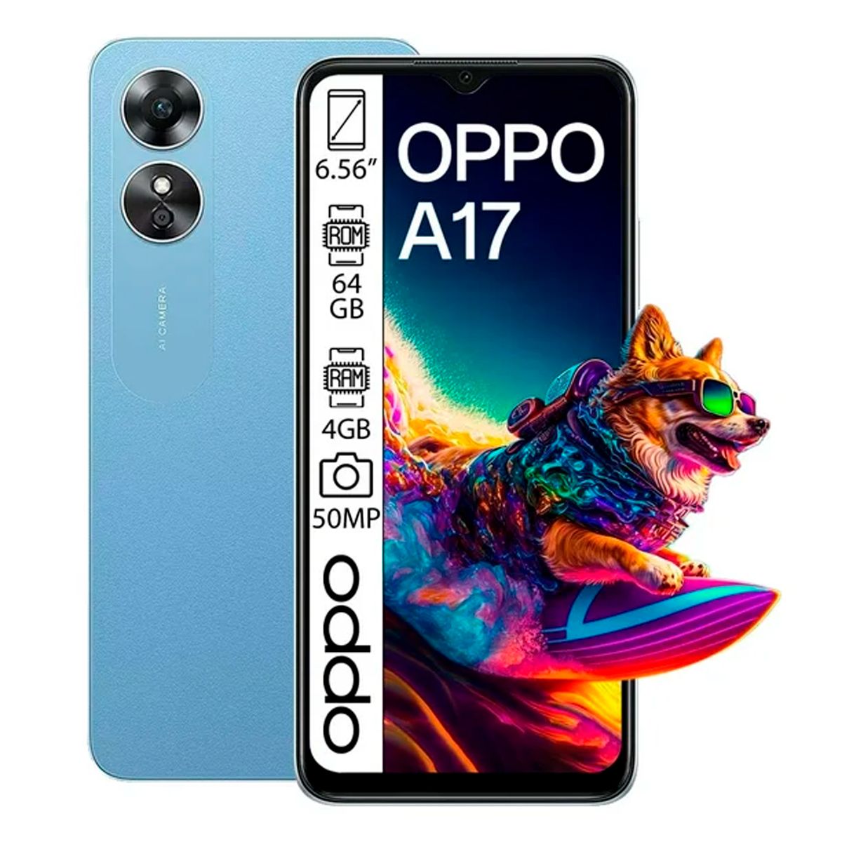OPPO - Smartphone Oppo A17 4GB 64GB Azul